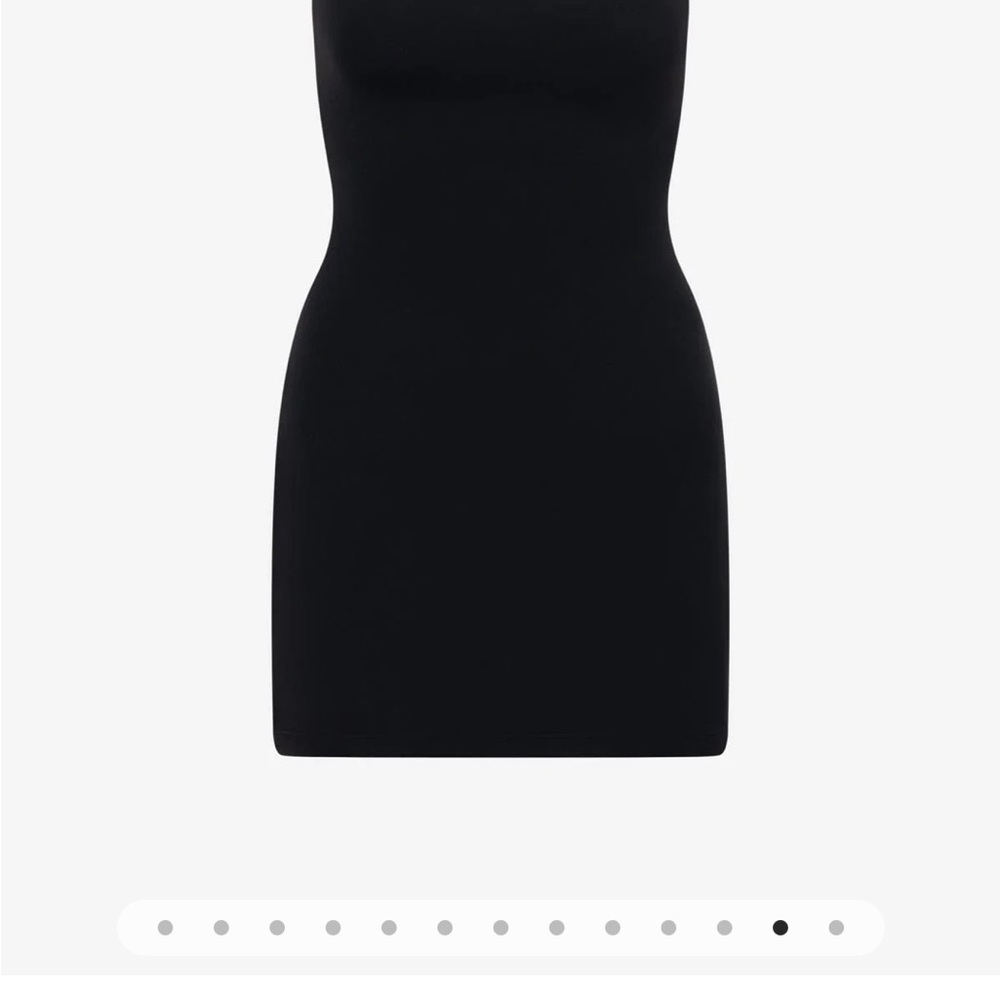 CSB Black Strapless Tube Dress Stretchy and Fit Forming